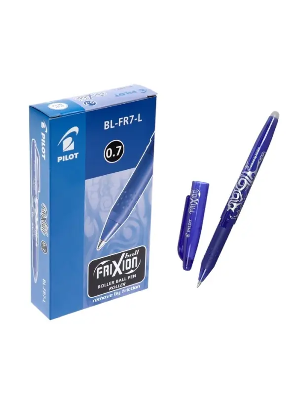 Стираемая ручка Pilot. Frixion, гелевая, синий стержень BL-FR-7 (L), узел 0.7 мм