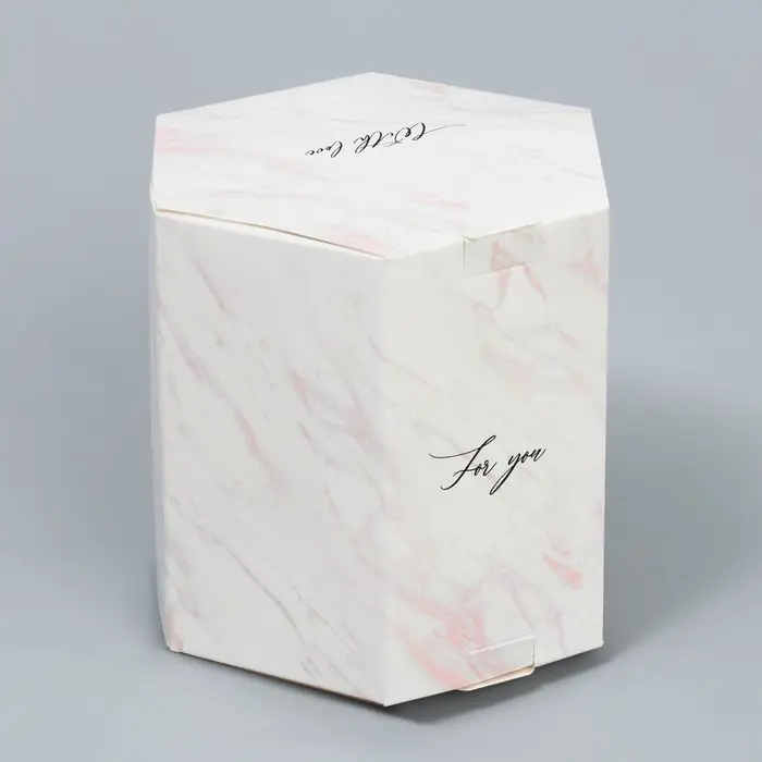 Коробка бонбоньерка, упаковка подарочная, &laquo;Мрамор&raquo;, 8&times;7.5&times;6 см