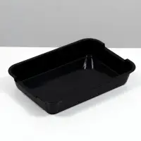 Туалет средний без сетки 36&times;26&times;6.5 см, чёрный