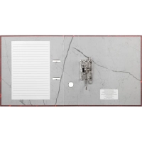 Папка-регистратор 75мм  нов мрам А4 красн бум/бум б/мет угол