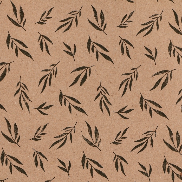 Бумага упаковочная крафт в рулоне &laquo;Ветки&raquo;, 0.5&times;8 м