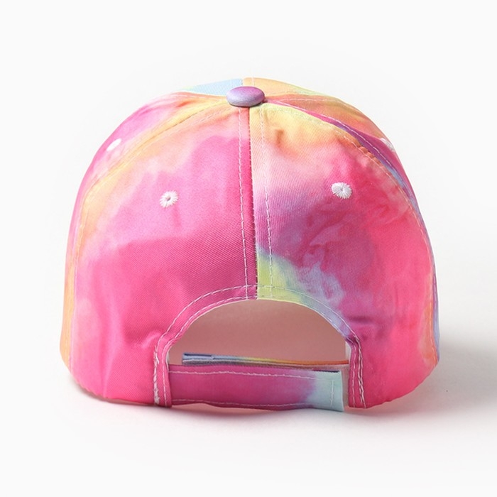 Кепка для девочек MINAKU Кепка для девочек MINAKU "Tie-dye" цвет розовый, р-р 52
