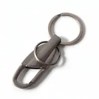 Брелок металл &laquo;Карабин. Кольцо&raquo; чёрный 2.8&times;6.6 см