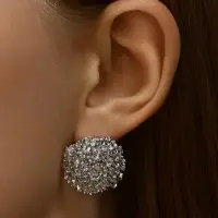 Серьги металл &laquo;Карибы&raquo;, круг, цвет серебро