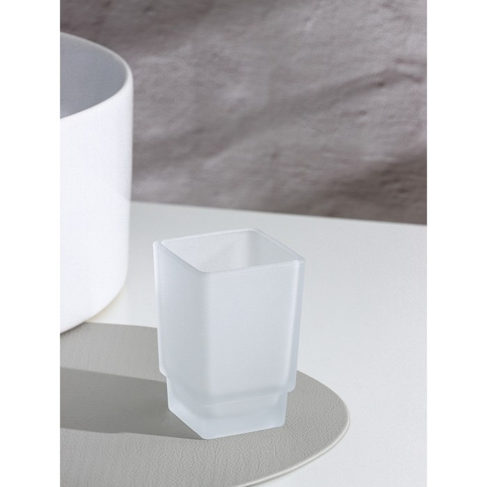 Стакан стеклянный матовый «Квадро» Стакан стеклянный матовый «Квадро»