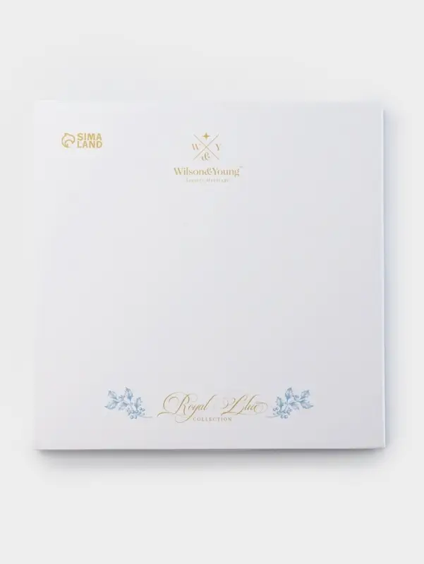 Тарелка WY Royal blue, d=26.5 см, фарфор, белая