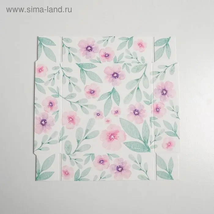 Кондитерская упаковка, коробка для макарун с пластиковой крышкой, «Весенний подарок», 12 х 12 х 3.5 см Кондитерская упаковка, коробка для макарун с пластиковой крышкой, «Весенний подарок», 12 х 12 х 3.5 см