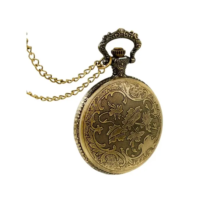 Часы карманные &laquo;Змея&raquo;, кварцевые, длина цепочки 40 см, циферблат d=4.5 см, медные