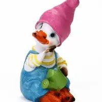 Садовая фигура из полистоуна &laquo;Утёнок с лейкой&raquo;, 10&times;5.5&times;16 см