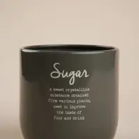 Банка для сахара SL Home, 12&times;12 см, с бамбуковой крышкой, серая