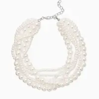 Обвес на штаны "Бусины жемчужные", цвет белый в серебре 25+удл Обвес на штаны "Бусины жемчужные", цвет белый в серебре 25+удл