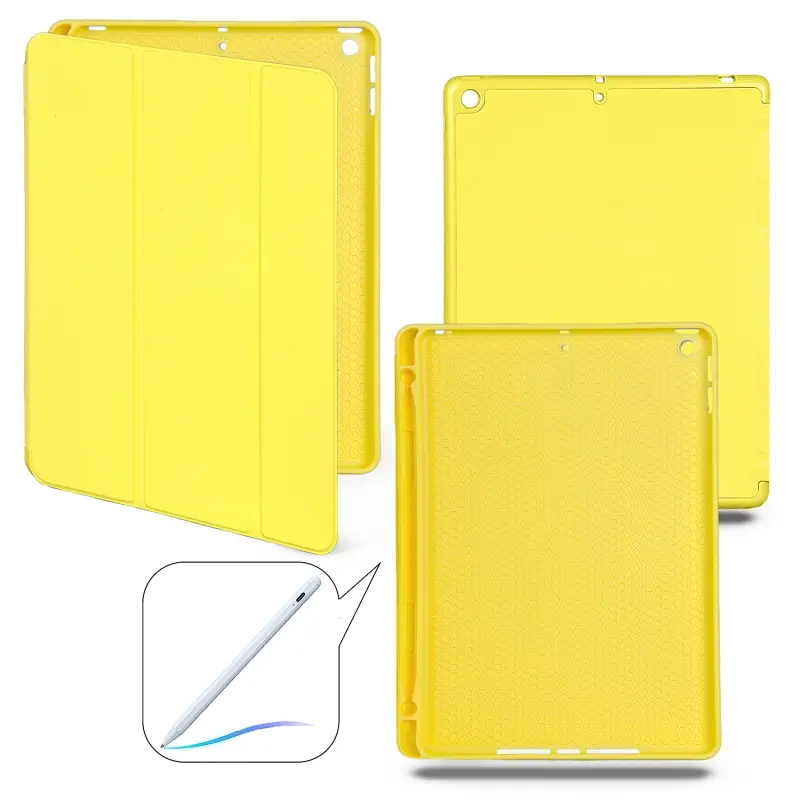 Чехол-книжка iPd 10.2 (2019/2020/2021) Smart case (Pencil) Yellow №4