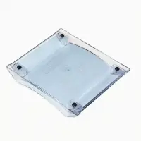Монетница двухкомпонентная, с местом для рекламной вставки, 19.3&times;16.3&times;2.5 см, прозрачная
