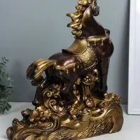 Фигура гипс &laquo;Конь огненный&raquo;, 40.5&times;33&times;44 см, бронза с золотом