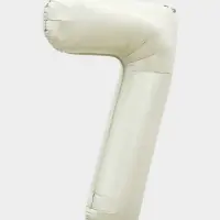 Воздушный шар фольгированный 40" &laquo;Цифра 7&raquo;, белый песок