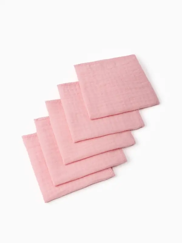 Набор платочков Крошка Я Rose 20*20 см-5 шт, муслин, 100 % хлопок Набор платочков Крошка Я Rose 20*20 см-5 шт, муслин, 100 % хлопок