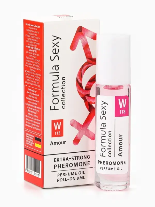 Парфюмерное масло женское с феромонами Formula Sexy Collection Amour W113, 8 мл (по мотивам Amor Amor (Cacharel)