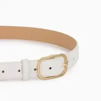Ремень жен 05-01-01-01, Июнь2512, 3*0,3*110 см, без винта, пряж золото, 1 прокол, белый Ремень жен 05-01-01-01, Июнь2512, 3*0,3*110 см, без винта, пряж золото, 1 прокол, белый
