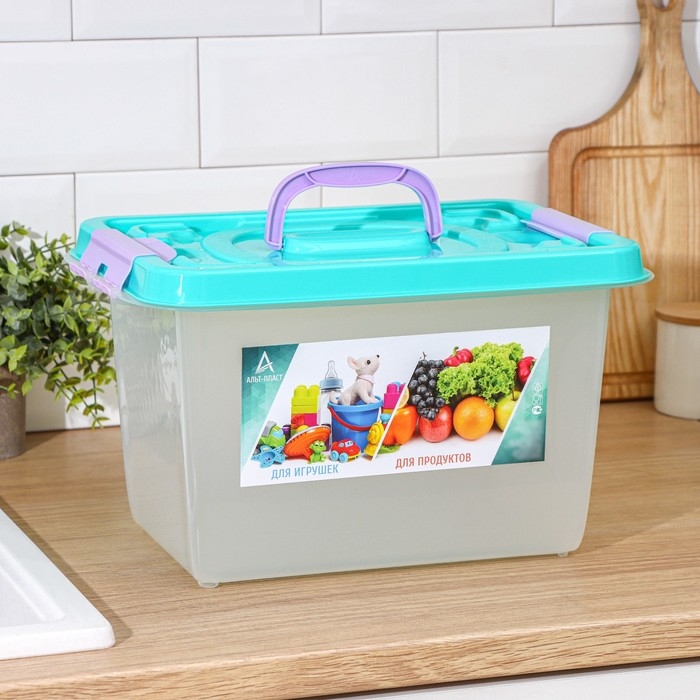 Бокс универсальный для игрушек и продуктов, 10 л, 35,9×24,2×21,1 см Бокс универсальный для игрушек и продуктов, 10 л, 35,9×24,2×21,1 см