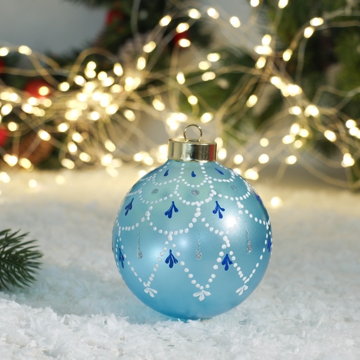 Ёлочный шар d-10 см Ёлочный шар d-10 см" Паутинка " ручная роспись