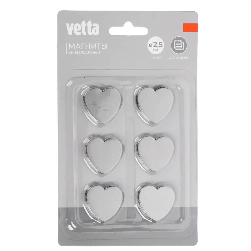 Магнитики на холодильник тм VETTA, 2,5см, нерж.сталь 430 + 3мм магнит, 2 дизайна