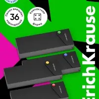 Пенал - футляр на кнопке ErichKrause Matt Accent, пластиковый, чёрный, МИКС