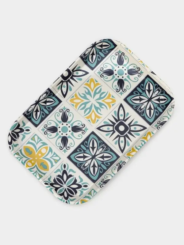 Поднос прямоугольный Доляна &laquo;Самобранка&raquo;, 30&times;21&times;1.8 см, пластик, рисунок МИКС