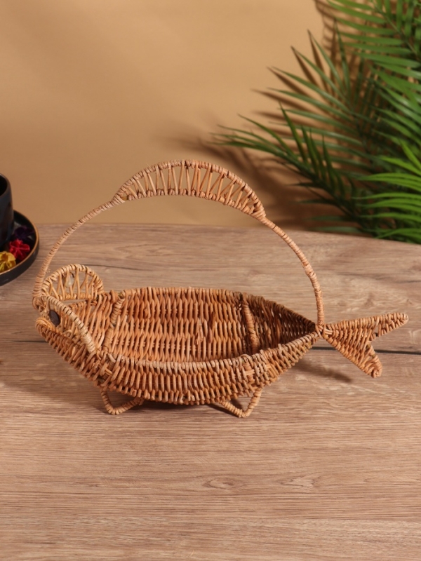 Корзинка в форме рыбки, 11х32х25 см, ротанг