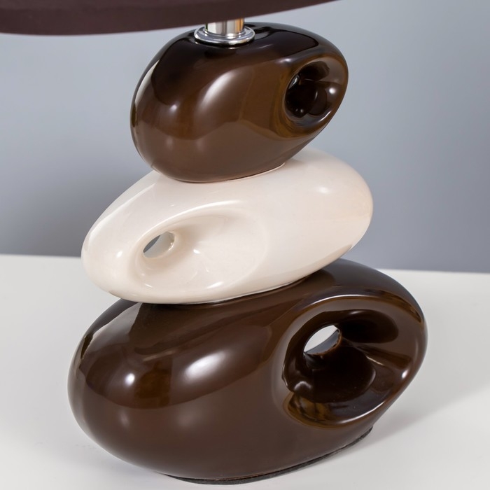 Светильник "Желание" коричнево- белый 1x25W E14 12,5x19,5x31 см RISALUX