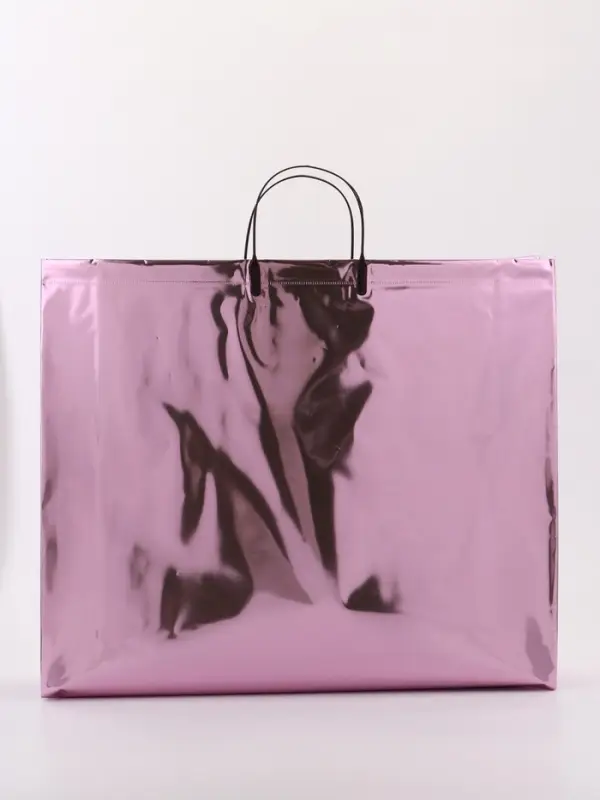 Пакет подарочный ПВХ, голография, розовый, пластиковая ручка, 50×42×12 см Пакет подарочный ПВХ, голография, розовый, пластиковая ручка, 50×42×12 см