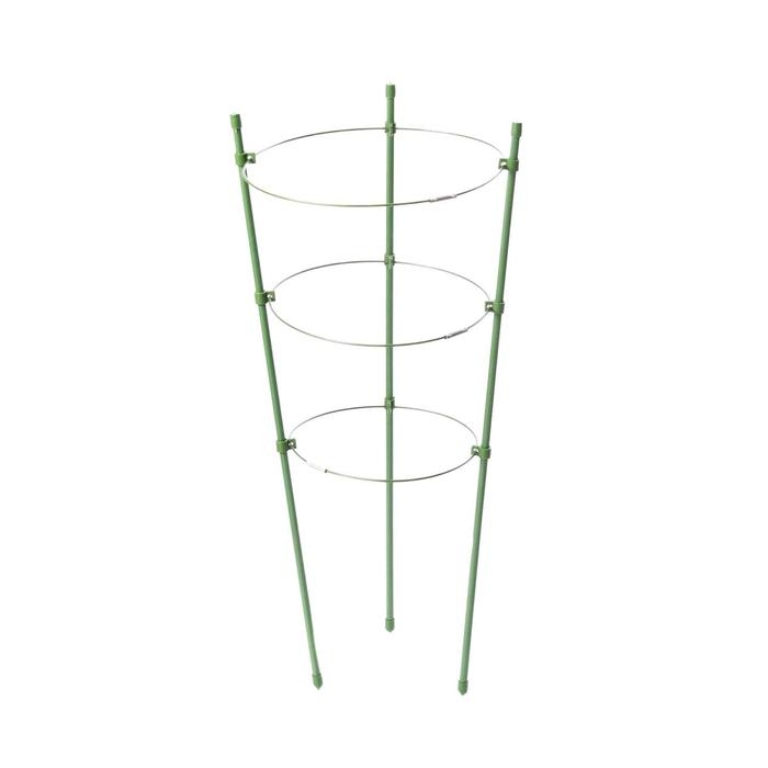 Кустодержатель, d = 18,5–20–22 см, h = 60 см, 3 кольца, металл, зелёный, Greengo