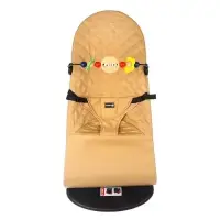 Шезлонг детский, кресло - качалка с игрушками для новорождённых &laquo;Крошка Я&raquo;, бежевый