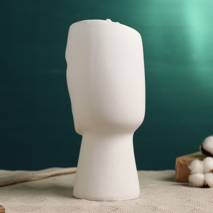 Кашпо - ваза Кашпо - ваза "Взгляд" белое, 13х10х28см