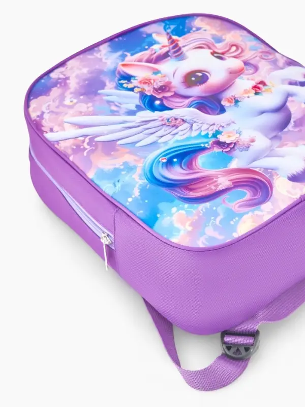 Рюкзак детский 27*10*30, отд на молнии, единорог сиреневый Рюкзак детский 27*10*30, отд на молнии, единорог сиреневый
