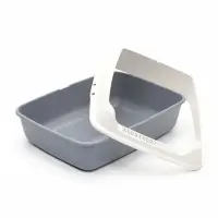 Лоток для кошек, 50.5&times;39&times;23 с, без сетки, пластик, серый