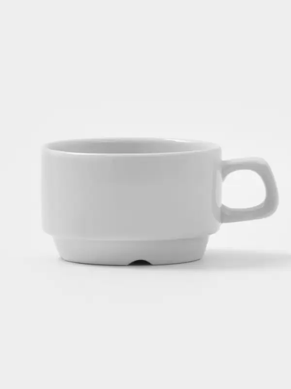Чашка Дулевский фарфор &laquo;Белая&raquo;, 170 мл, d=8.3 см, штабелируемая, белая