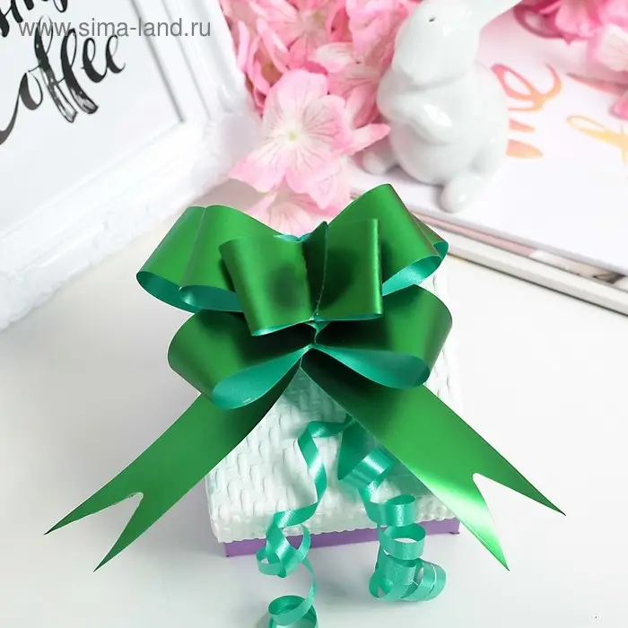 Бант - бабочка №3, матовый зелёный Бант - бабочка №3, матовый зелёный