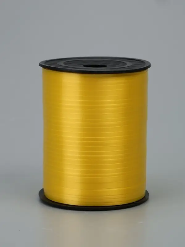 Лента для декора и подарков, желтый, 0,5 см х 500 м