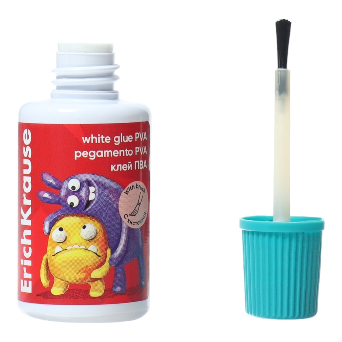 Клей ПВА 20 мл, ErichKrause, EasyStick, Jolly Friends, кисть микс Клей ПВА 20 мл, ErichKrause, EasyStick, Jolly Friends, кисть микс