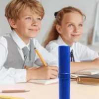 Пенал - тубус Calligrata, 40&times;195 мм, пластиковый, синий