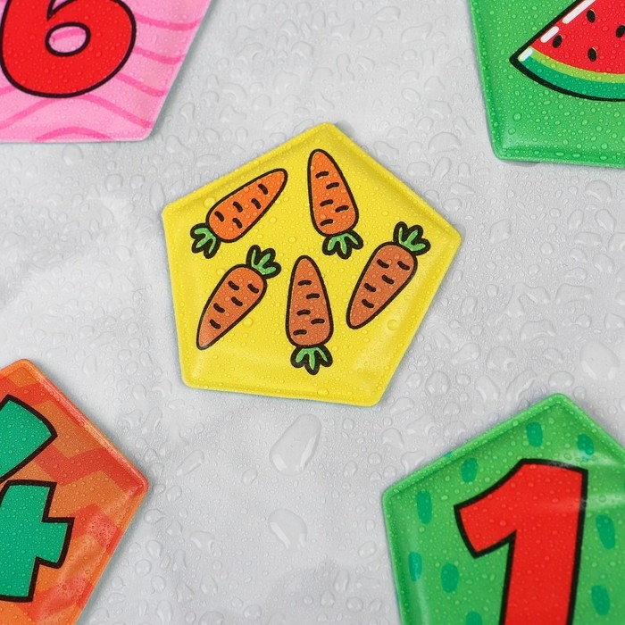 Мемо-игра: развивающие наклейки - присоски многоразовые для игры в ванной «Весёлый счёт», найди пару, 6 пар, 12 стикеров EVA, Крошка Я Мемо-игра: развивающие наклейки - присоски многоразовые для игры в ванной «Весёлый счёт», найди пару, 6 пар, 12 стикеров EVA, Крошка Я