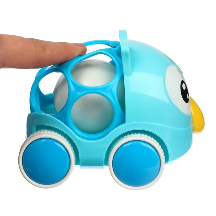 Машинка - погремушка «Совушка», с эластичными элементами, Крошка Я Машинка - погремушка «Совушка», с эластичными элементами, Крошка Я