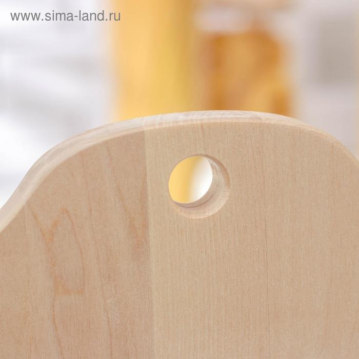 Доска разделочная Доляна «Изгиб», 30×20×2 см, берёза