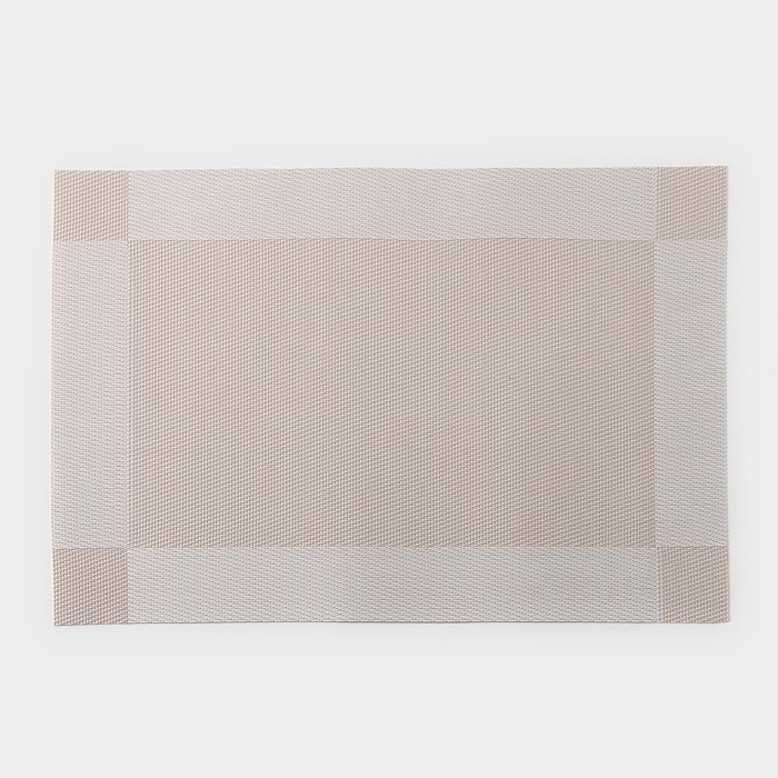 Салфетка сервировочная на стол Доляна «Шахматы», 45×30 см, цвет бежевый Салфетка сервировочная на стол Доляна «Шахматы», 45×30 см, цвет бежевый