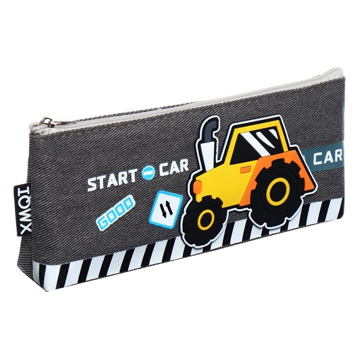 Пенал школьный на молнии Пенал школьный на молнии "Трактор", микс