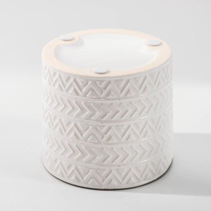 Банка керамическая для сыпучих продуктов «Этника», 400 мл, цвет белый