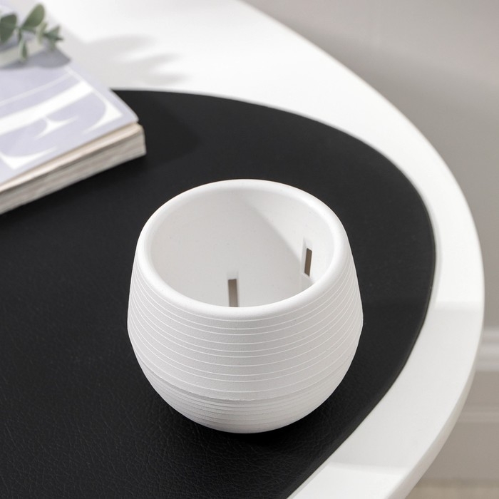 Горшок для цветов с поддоном «Япония», 125 мл, d=8 см, h=6,5 см, цвет белый Горшок для цветов с поддоном «Япония», 125 мл, d=8 см, h=6,5 см, цвет белый