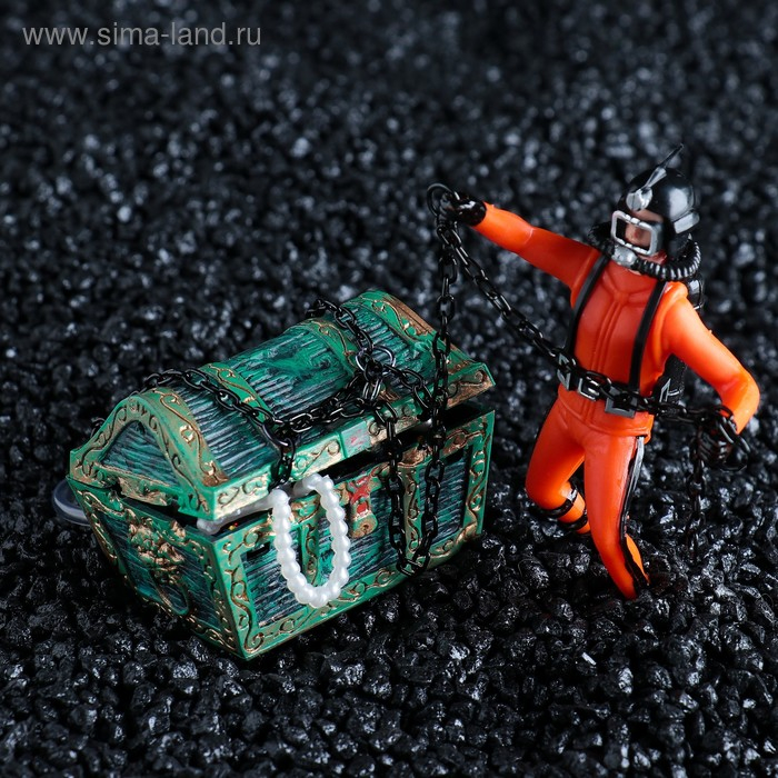 Распылитель подвижный  Распылитель подвижный "Аквалангист и сундук сокровищ"