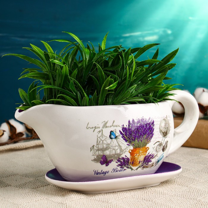 Горшок в форме кувшина Горшок в форме кувшина "Агнес" лаванда, 25х11х11см