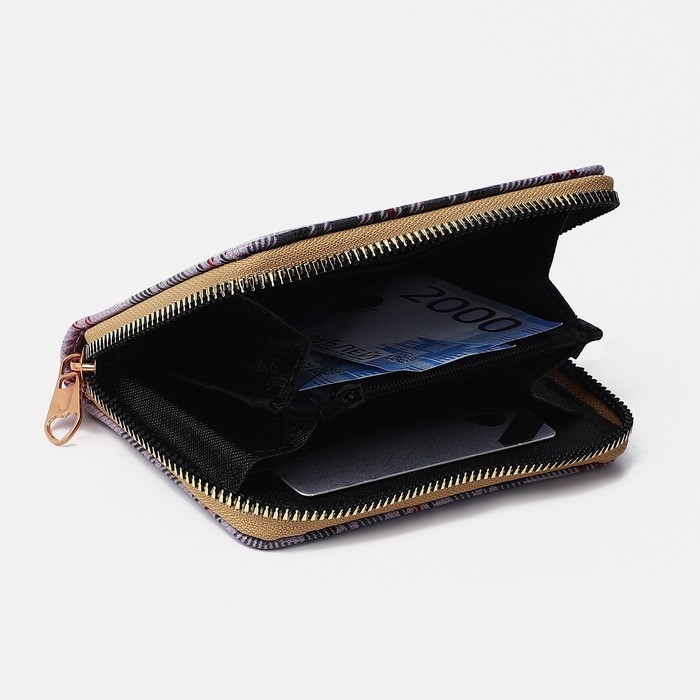 Кошелёк на молнии, цвет серый Кошелёк на молнии, цвет серый